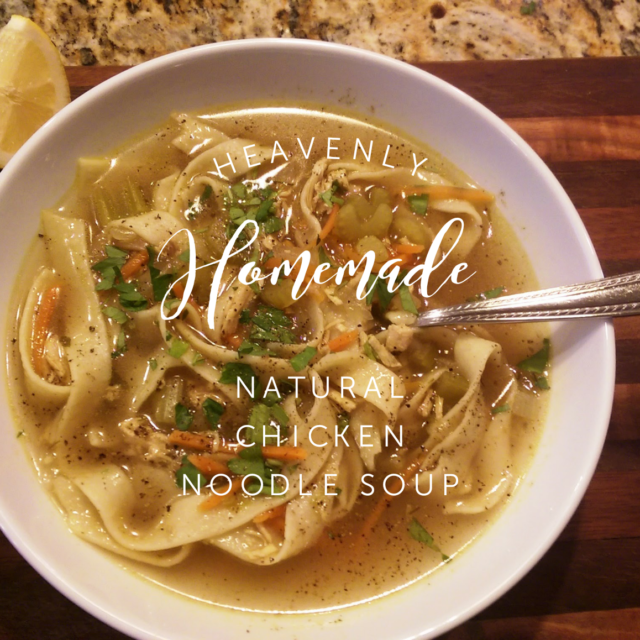 Heavenly Homemade Natural Chicken Noodle Soup